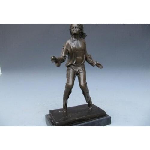 Song voge gem S1134 King Of Pop Micheal Jackson Performance Bronze Copper Fine Art Statue