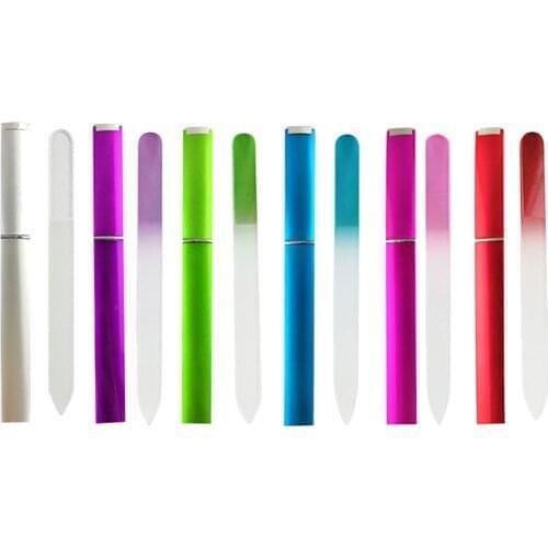 Professional Crystal Glass Nail File Sanding Buffer Block Pedicure Manicure Buffing Polish Beauty Tools Professional Nail Files