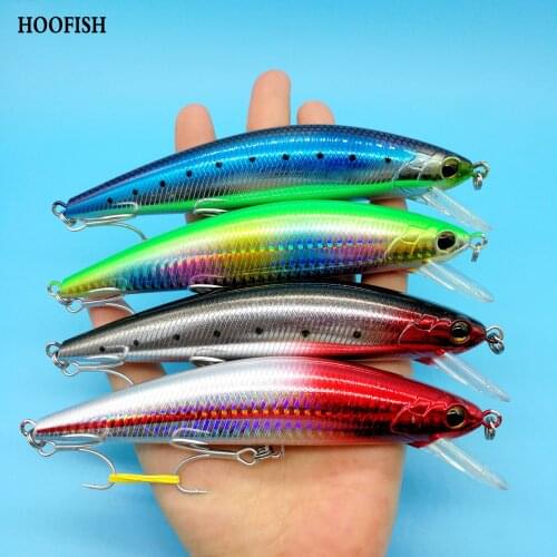 HOOFISH 4PCS/Lot 60g Sinking Minnow Fishing Bait 13.5cm/5Colors Big Sea Lure Isca Artificial Lurre3D Eyes Fishing Tackle