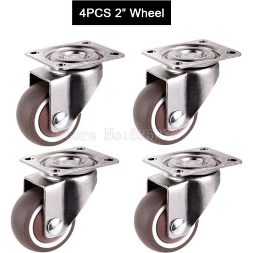 Brand New 4PCS 2Inches Heavy Top Swivel Wheels Tpe Rubber Super Mute Furniture Caster Loading 30KG