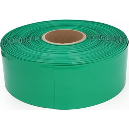 1M Width 78mm PVC Heat Shrink Tube Dia 49mm Lithium Battery Pack Insulated Film Wrap Protection Case Wire Cable Sleeve Green