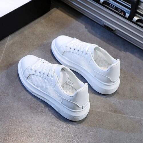 Little white shoes womens shoes 2021 summer mesh new sports platform platform shoes student net shoes women