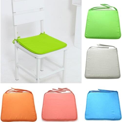 Candy Soft Comfort Seat Mat Hot Soft Seat Pad Patio Solid Color Garden Square Indoor Dining Tie on Office Chair Foam New Cushion