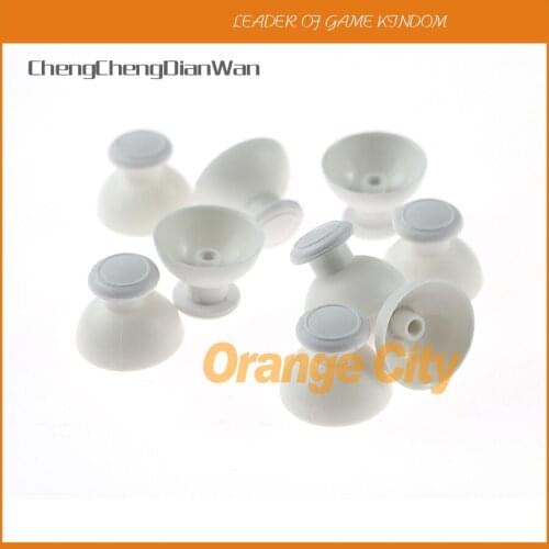 Replacement White 3D Analog Mushroom Cap Thumbstick Joystick Caps Shell Cover for Wii Controller 60pcs/lot