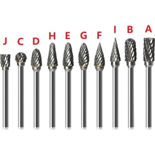 1pc 3x6mm Tungsten Steel Burrs Rotary Drill Bits Grinder Carving Bit Double Cut For Metalwork Wood Carving Welding Chamfering