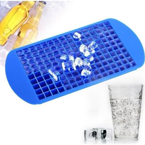 1Pc Ice Cube Maker 160 Grid Food Grade Silicone Ice Tray Fruit DIY Creative Small Ice Cube Mold Square Shape Kitchen Accessories