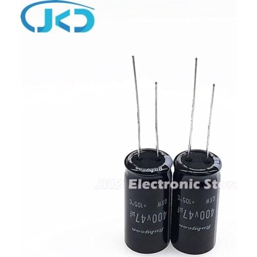 10pcs RUBYCON 47UF 400V 12.5*25mm 47UF400V 400V47UF 12.5x25mm Aluminum Electrolytic Capacitor