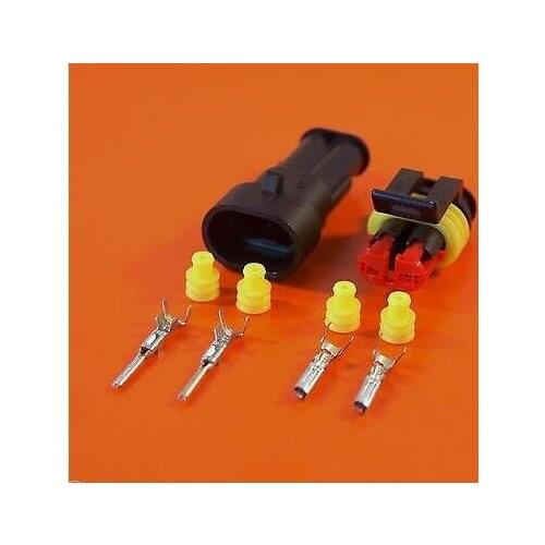100sets/lot 2 Way Genuine AMP Superseal Waterproof Wiring Electrical Multi Connector 183025-1