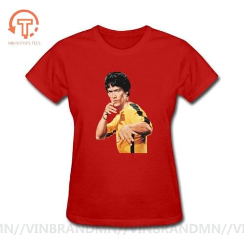 2020 New Summer Fashion Bruce Lee Printed T-shirt Cartoon Bruce Lee Design women Tops colorful short sleeve T Shirts lady cotton