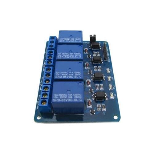 4 Channel Relay module.Relay expansion board 5V. With opto isolation support AVR / 51 / PIC microcontroller. DC 5V 1pcs