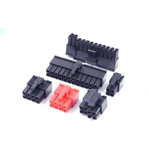 5 Pcs CPU 4.2 mm 4 8 24 20+4 PIN Plug Housing PC computer EPS ATX PSC Motherboard Mainboard Power Connector Shell Crimp