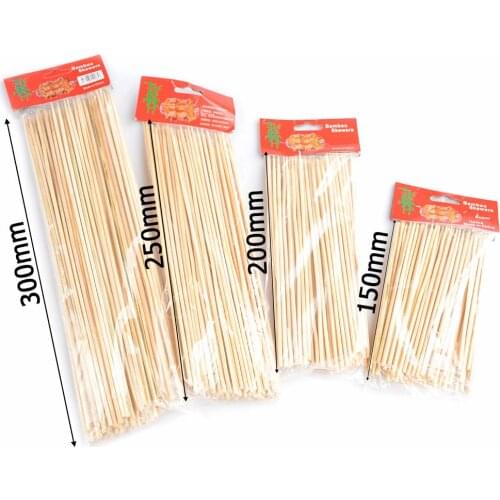 Bamboo Skewers Wooden BBQ Kebab Fruit Chocolate Fountain Stick Party Buffet Food Disposable Meatballs Flat Paddle Picks Roasting