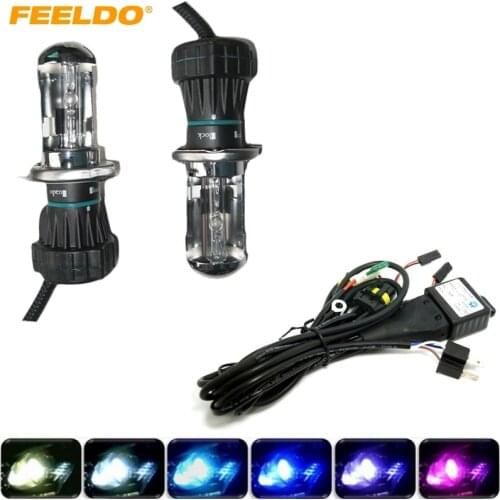 FEELDO 35W Car Xenon Headlight H4 9003 Hi/Lo Bi-Xenon HID Repalcement AC Bulbs & Harness #FD-2225
