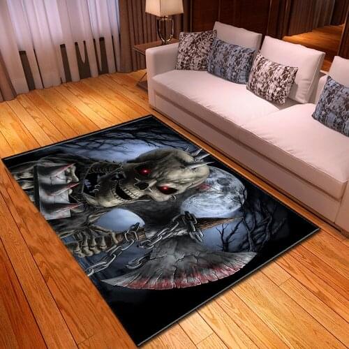 Terror Skull Pattern Big Carpets for Living Room Bedroom Rugs Skull 3D Printed Carpet Halloween Party Area Rug kitchen Floor Mat