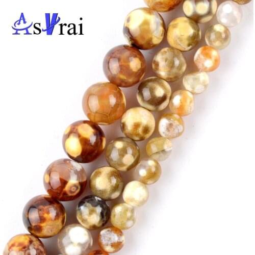 Natural Leopard Skin Jaspers Stone Beads For Jewelry Making Round Space Loose Beads 6/8/10mm Diy Bracelet Necklace Jewellery 15"