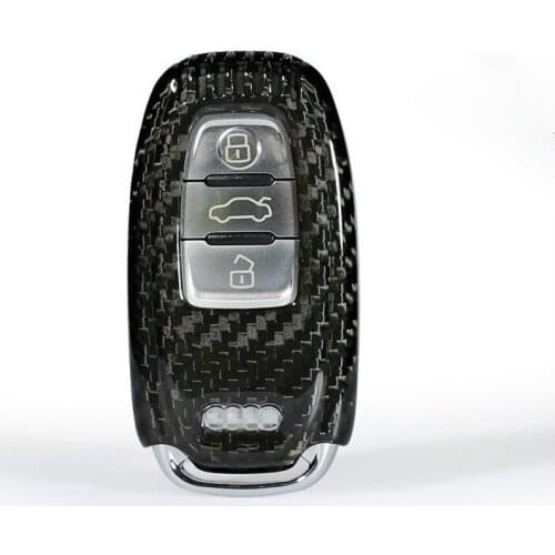 For Audi A4LA6L Smart start carbon fibre A7A8L Car Key Case Cover Shell Bag