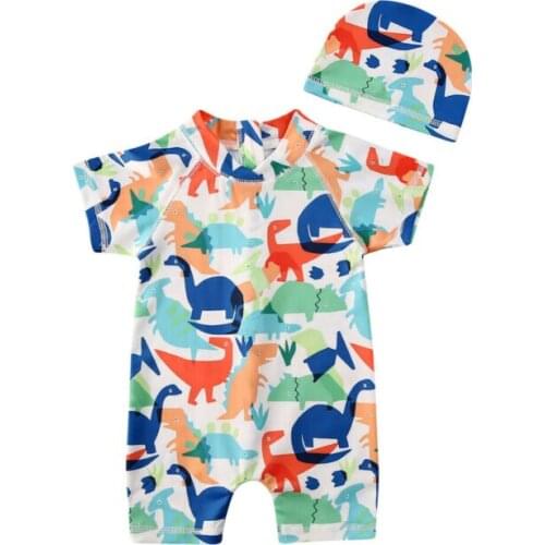 Citgeett Summer Baby Boys UV UPV 50+ Sun Protection Swim Suit 1-6Y Toddler Rash Guard Romper Beachwear Costume