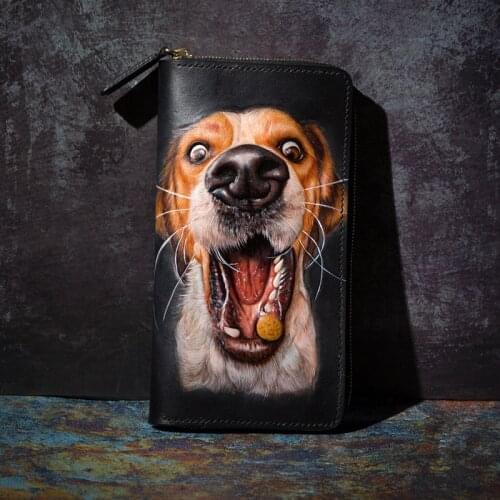 Ladies Wallets Purses Women Men Long Clutch Vegetable Tanned Leather Wallet