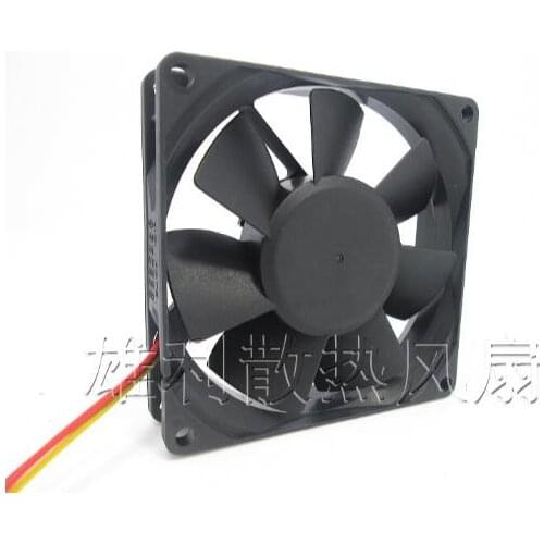 KD1208PKB1 12V 80*80*20 8cm 2.0W 3 wire double ball heat sink fan