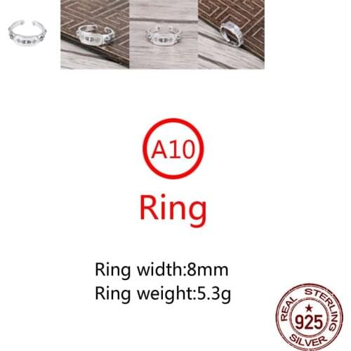 A10-100% s925 sterling silver ring jewelry punk cross style personality ring retro couple shape to send friends a gift 2020 hot