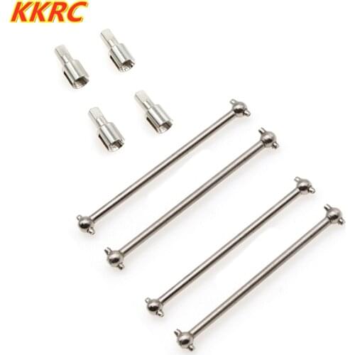 8pcs WLtoys 144001 Metal Drive Shaft 66mm Dogbones 1281 & Stub Wheel Axle 1283 For RC Car Upgrade Parts