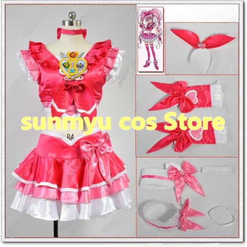 Suite PreCure Suito PuriKyua Cure Melody Hojo Hibiki Cosplay Costume,Size customizable,Halloween