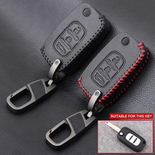 Leather Car Flip Key Case For LADA Priora Kalina Granta Vesta Xray X-Ray Cover Keyless Remote Fob Shell Holder Protector
