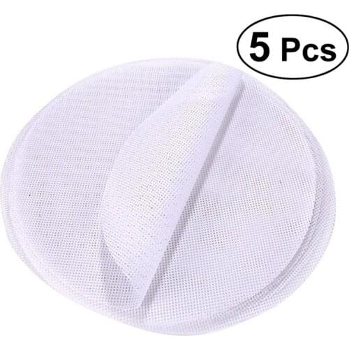5 Pcs Kitchen Silicone Steamer Mesh Non-stick Reusable Pad Round Shape Dumplings Mat Steamed Buns Baking Pastry Dim Sum Mesh