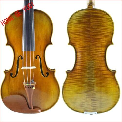 Gunnery cannon violin model. Italian antique paint, beautiful piano code, amber paint violin, professional violin.honggeyueqi