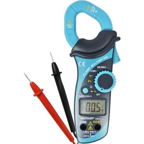 Auto Range Clamp Meter Multimeter DCV ACV AC Current Resistance Diode Continuity