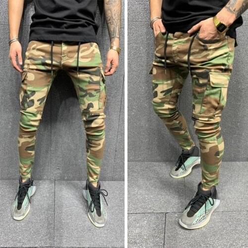 Men Jeans Casual Camouflage Trouser for Men Pants Summer Drawstring Streetwear Men Clothing Fashion 2021 Joggers Pencil Pants