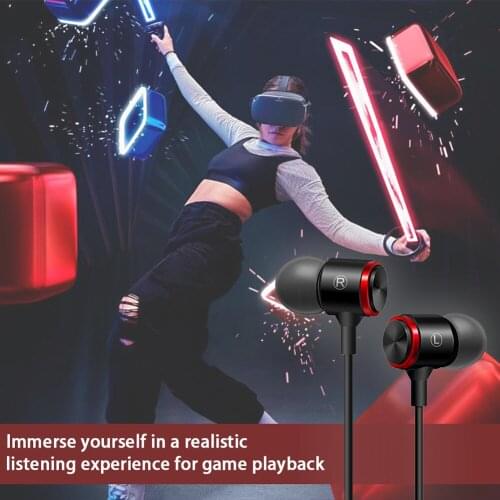 Oculus Quest 2 Accessorie Headphones With Left/Right Single Sound Channel 3D Sound Stereo VR Earbuds For Oculus Quest