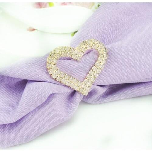 Wholesale New Arrival Loving Heart Shape Rhinestone Crystal Napkin Ring Holder For Wedding Party Supplies Hotel ome Decoration