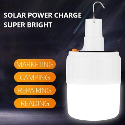 SHENYU Rechargeable LED Bulb Lamp Remote Control Solar Charge Portable Emergency Night Market Light Outdoor Camping Home