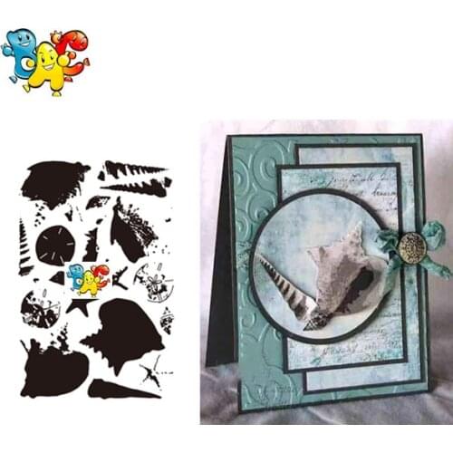 Conch Transparent Clear Stamps for DIY Scrapbooking/Card Making/Kids Christmas Fun Decoration Supplies