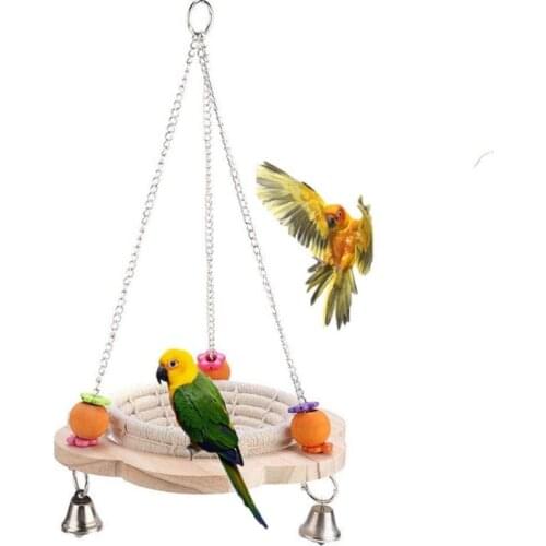 Bird Nest Swing Hammock Hatch House Breeding Nest Handmade Cotton Weave Hemp Rope Hut Cave With Bells Colorful Chew Toy Parakeet