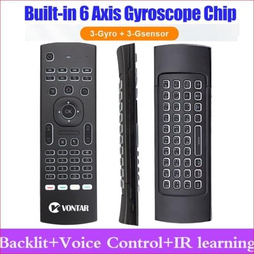MX3 Air Mouse Optional Voice Remote Control 2.4G Wireless Keyboard Backlit IR Learning for Android TV Box/T9/H96 Max/X96 mini