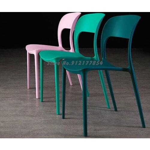 Nordic home chair backrest makeup chair plastic dining chair modern minimalist lazy net red home restaurant ins style