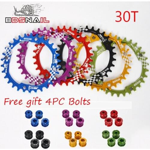 SNAIL 104BCD Chainring Mountain Bike Chain ring Narrow Wide Single Speed MTB Bicycle Chainwheel Colored Bike Bolts Cyling parts