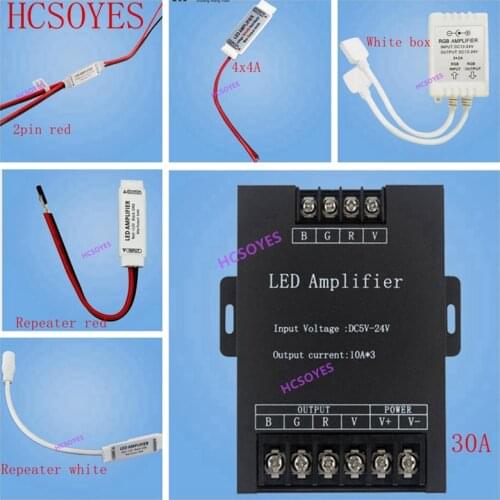 DC 5-24V 30A aluminum shell amplifier LED shell colorful signal repeater Power Repeater Console Controller 3014 3528 5050 Strip
