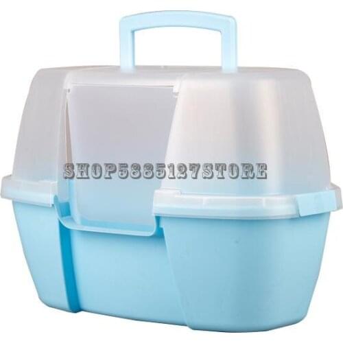 Closed Cat Litter Basin Cat Toilet Deodorization Large Splash Proof Corner Triangle New Product