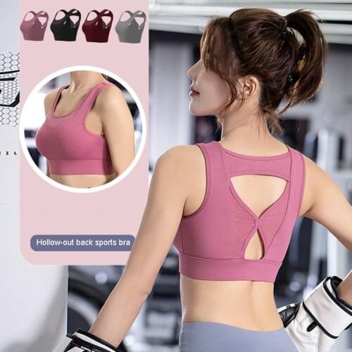 Women Sports Bra Push Up Crop Top Female Fitness Gym Bra Hollow Breathable Top Sexy Running Yoga Bra Athletic Sportswear