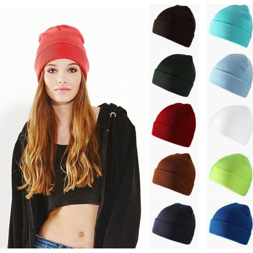 Winter Knitted Beanies Hats Women Man Unisex Wild Ride Solid Knit Cap Gorro Invierno Hombre Fall Winter Wool Caps Czapka#P30