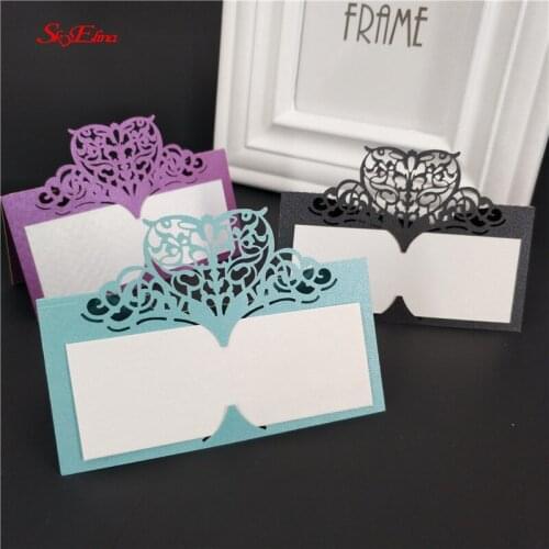 10/50/100pcs seat card Laser Cut table name Place Cards Wedding Name Cards Wedding Decorations party Event Decoupage 9X9cm 5Z