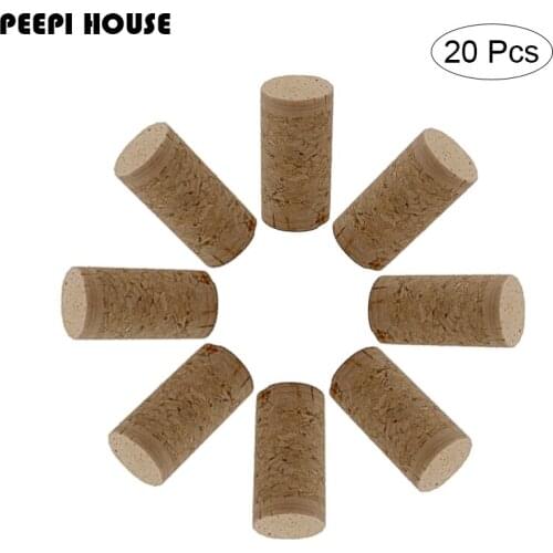 20 Pcs/lot #8 Wine Corks Wine Stoppers with agglomerated cork center and natural cork disk ends- 7/8" x 1 3/4"