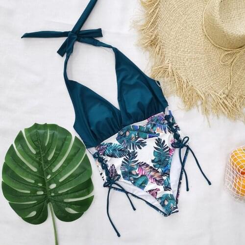 2021 Fashion Floral Print One Piece Swimsuit Women Water Sports Suits Bikinis Swimwear Beach Wear Swim Surfing Bathing Suits