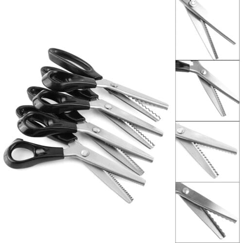 23.5cm Zig Zag Sewing Cut Dressmaking Tailor Shear Pinking Scissor Leather Handicraft Fabric Upholstery Tool Textile DENIM DIY