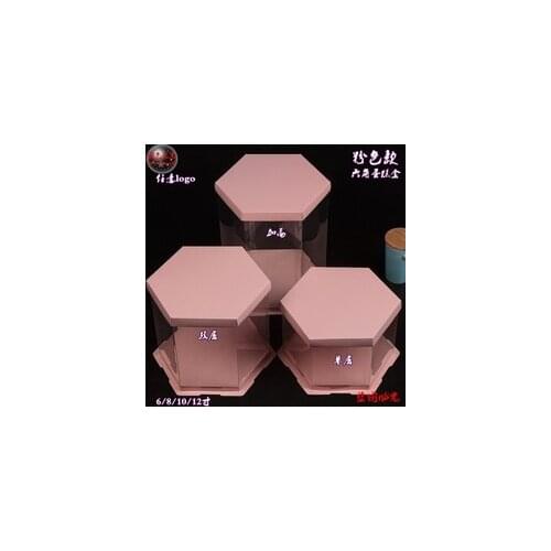 5pcs 6-8-10-12 inch birthday Cheese cake box gift /snack / Portable boxes