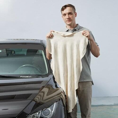 75x45cm Natural Deerskin Car Leather Wipes Car Wiper Wash Cloth Soft Strong Absorbent Quick-drying Towel Car Cleaning Supplies