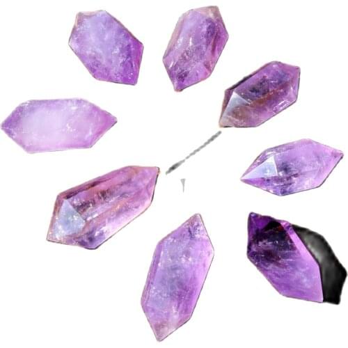 Amethyst Crystal Point Natural Transparent Quartz Double End Healing Gem